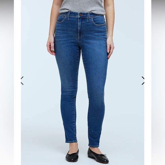 Madewell Curvy High Rise Skinny Jeans Dark Wash 26P - Picture 2 of 14